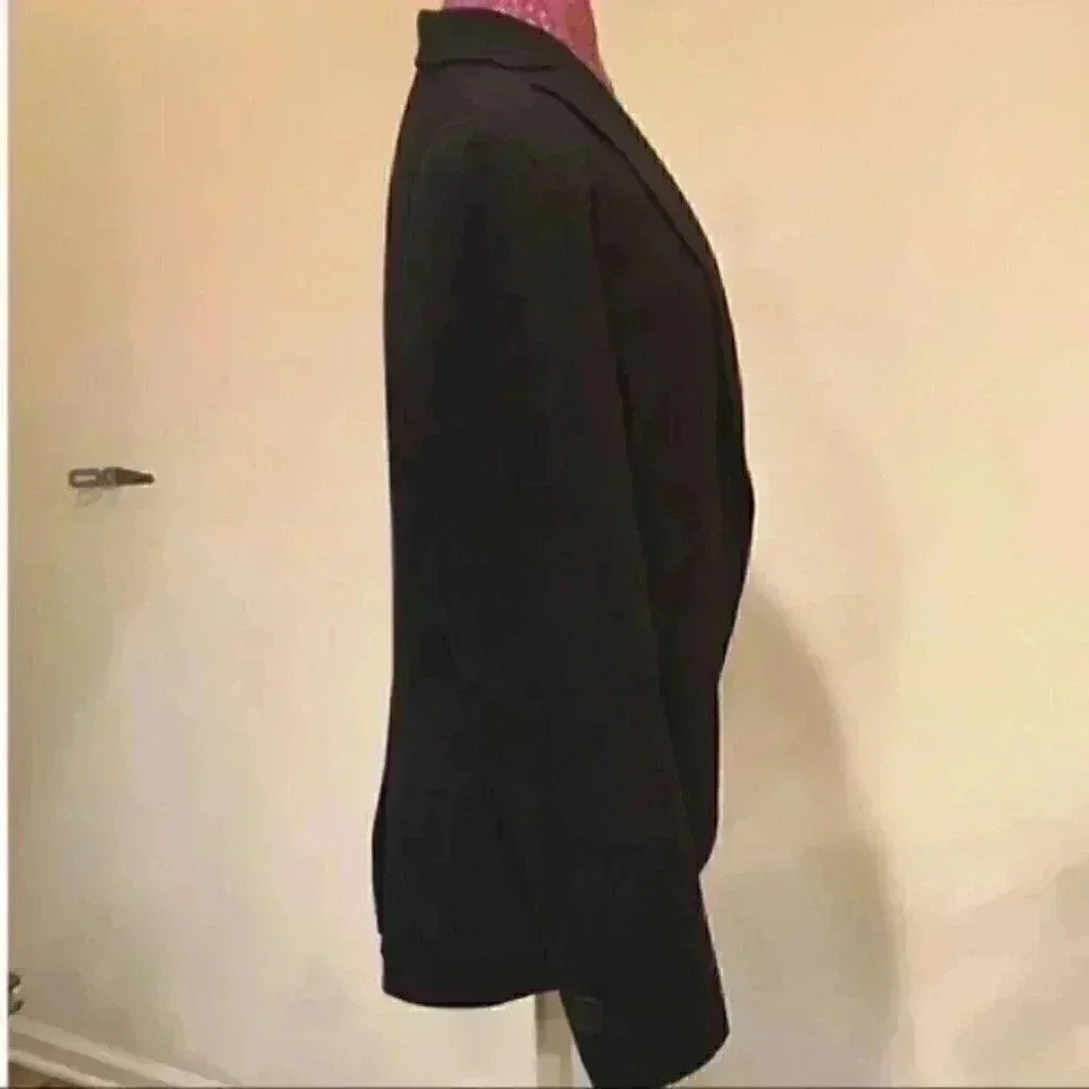 Max Studio Jacket Black One Button Blazer Size 0 - image 3